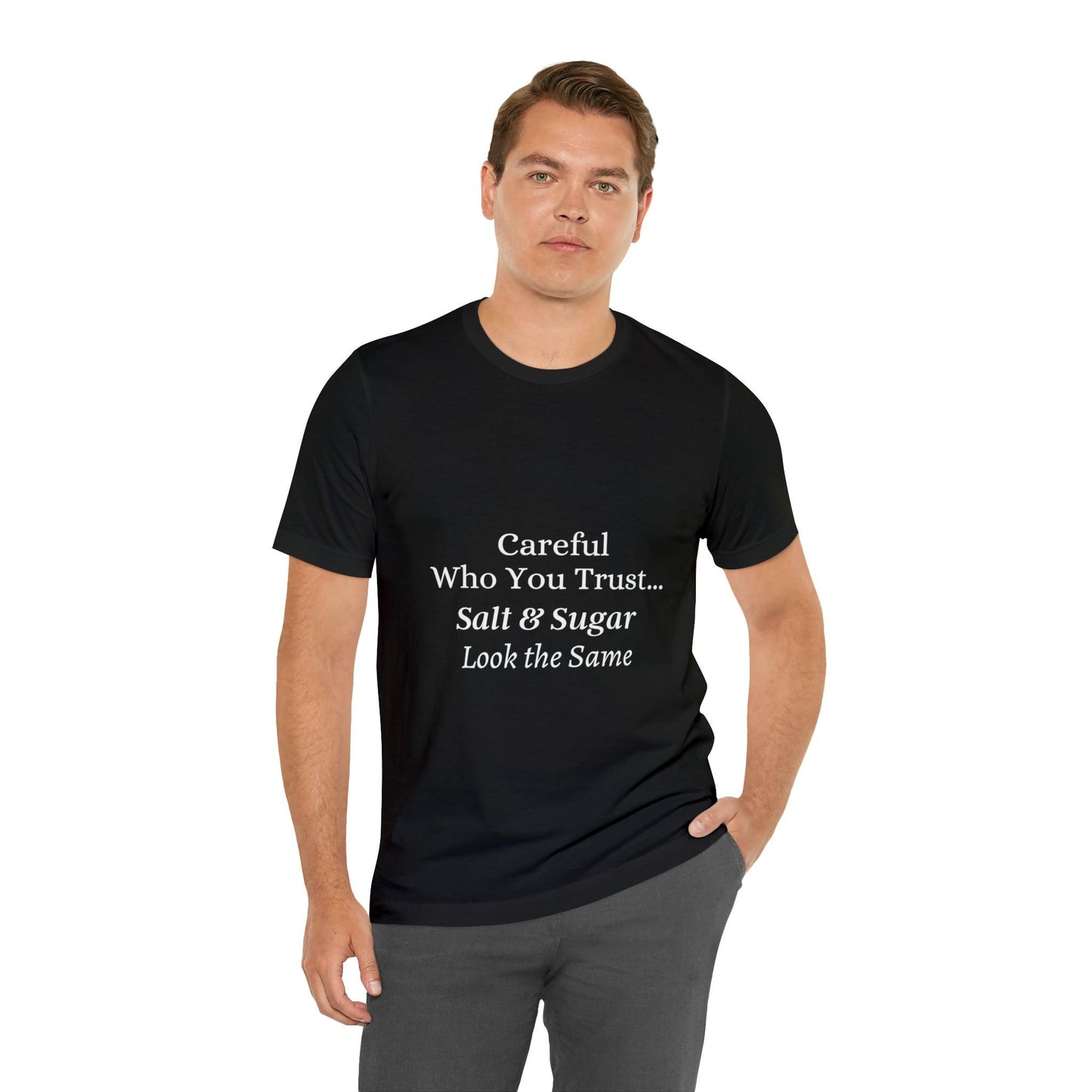 text on tshirt