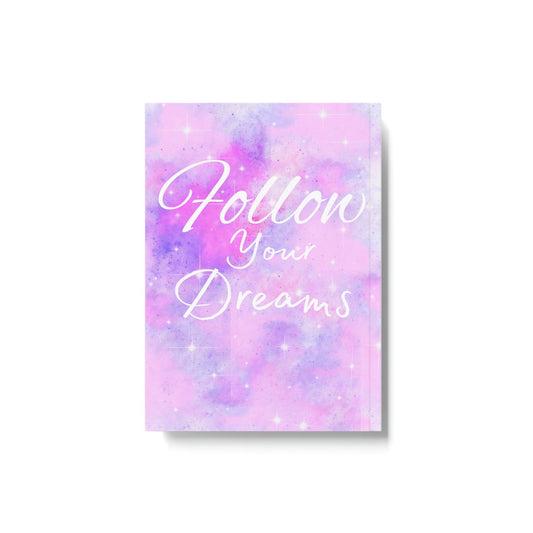 Capture Your Dreams with Follow Your Dreams Purple Sky Hard Cover Journal