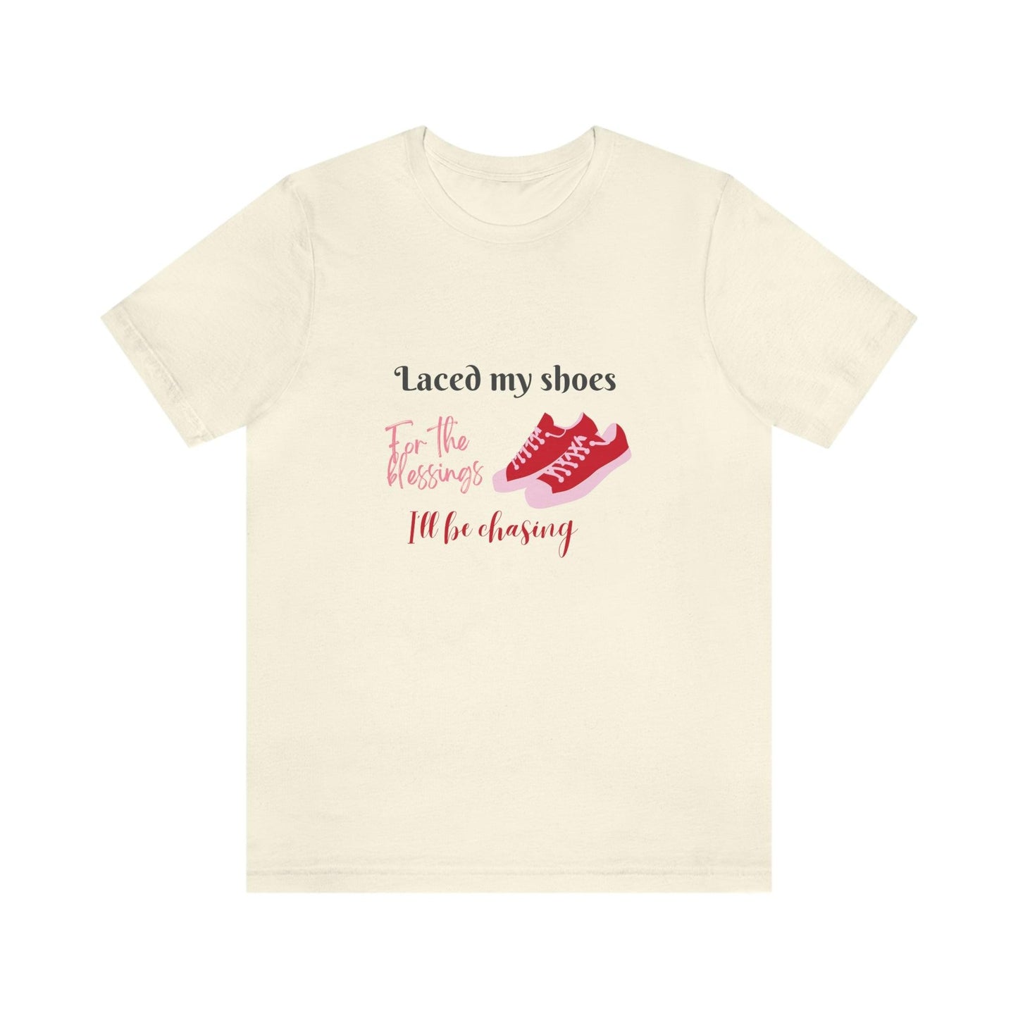 Laced My Shoes Tee: A Playful, Trendy Fashion Short Sleeve T-Shirt for Women - 1012Expressions