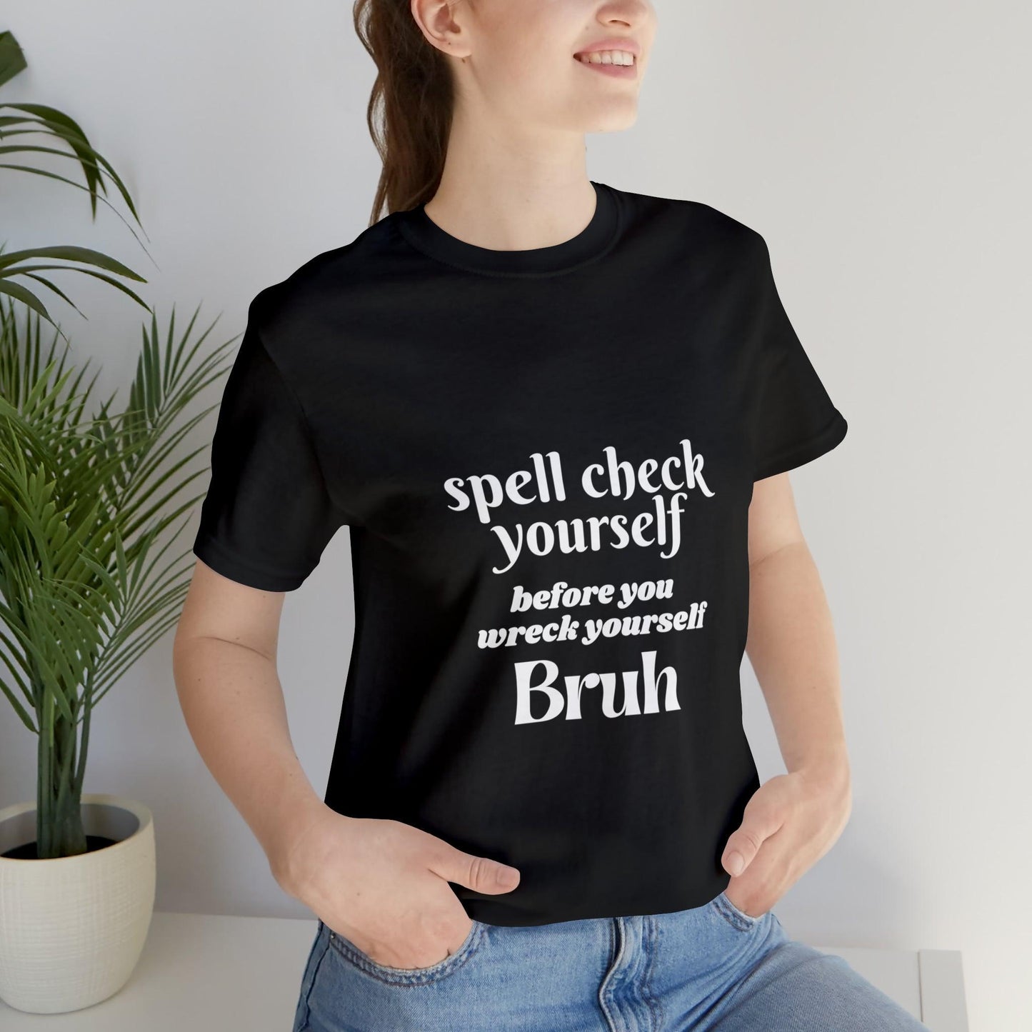 black t-shirt