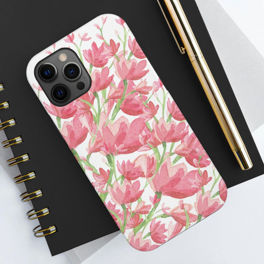 "Pink Flowers" Tough Phone Cases, Case-Mate - 1012Expressions