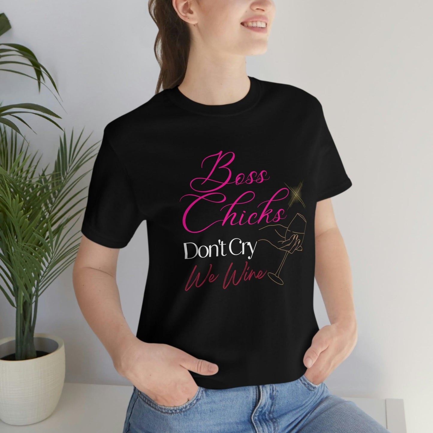 Boss Chicks Don't Cry Black T-Shirt - Empowering Women's Tee for Confident Boss Ladies Everywhere