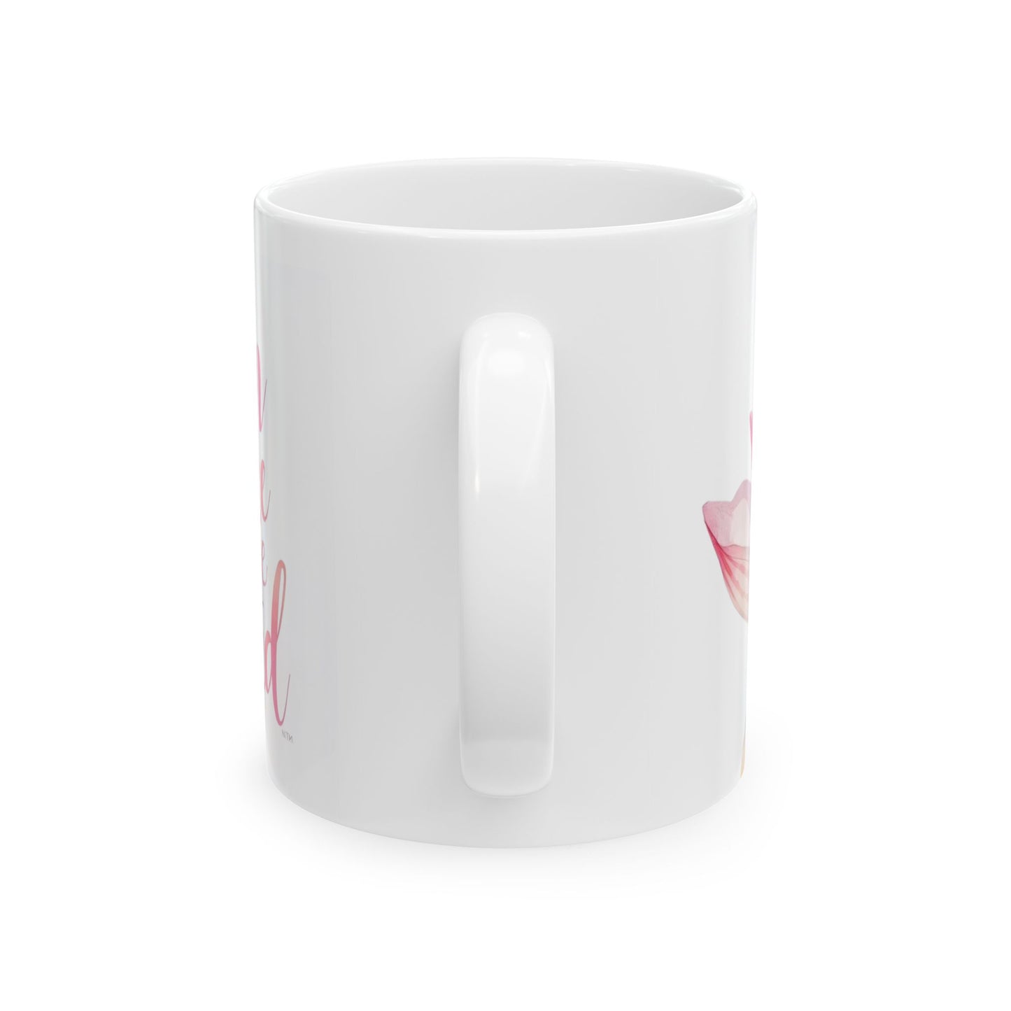 Bloom Where You're Planted - Watercolor Lotus Ceramic Mug, Lotus Floral Ceramic Mug - Inspirational Coffee Cup (11oz, 15oz)