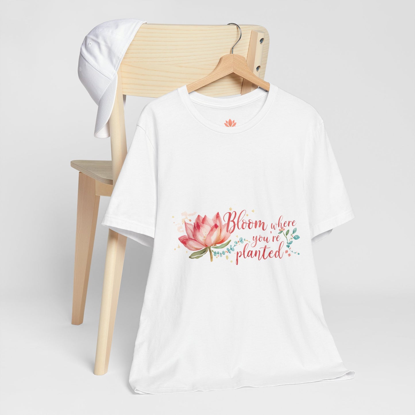 Bloom Where You’re Planted — Inspirational Lotus T-Shirt, Women's Lotus T-Shirt, Women's Floral Tee