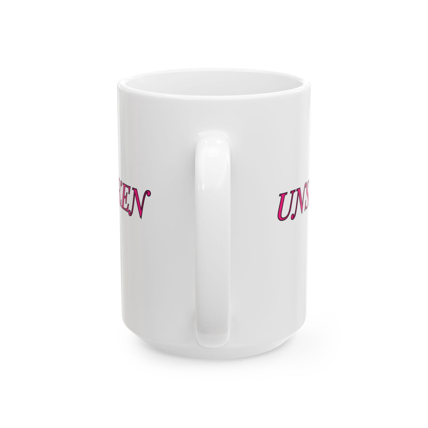 Unshaken Ceramic Mug — Vintage Serif Text Coffee Cup (11oz & 15oz)