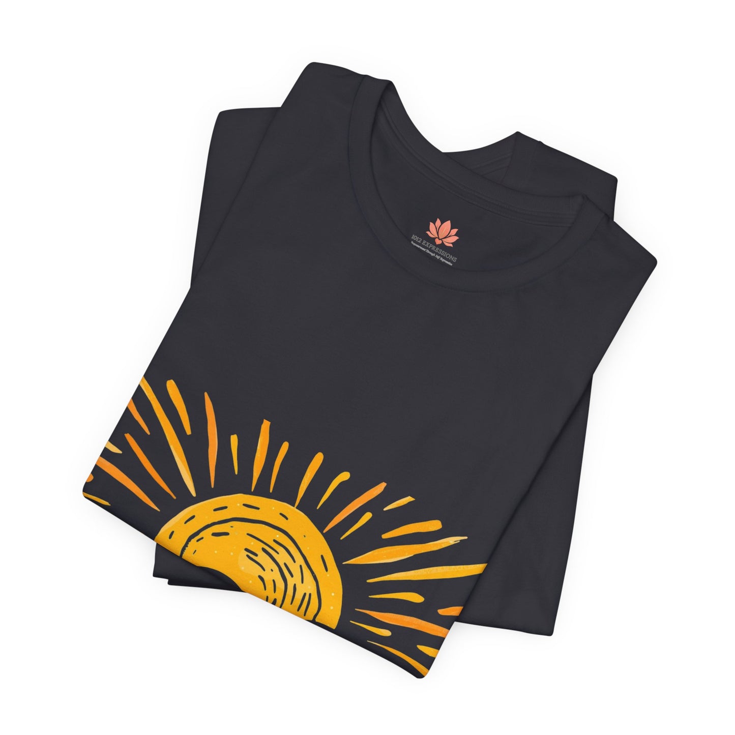 Sunrise Beach Vibes T-Shirt — 'Radiate Positivity' Graphic Tee