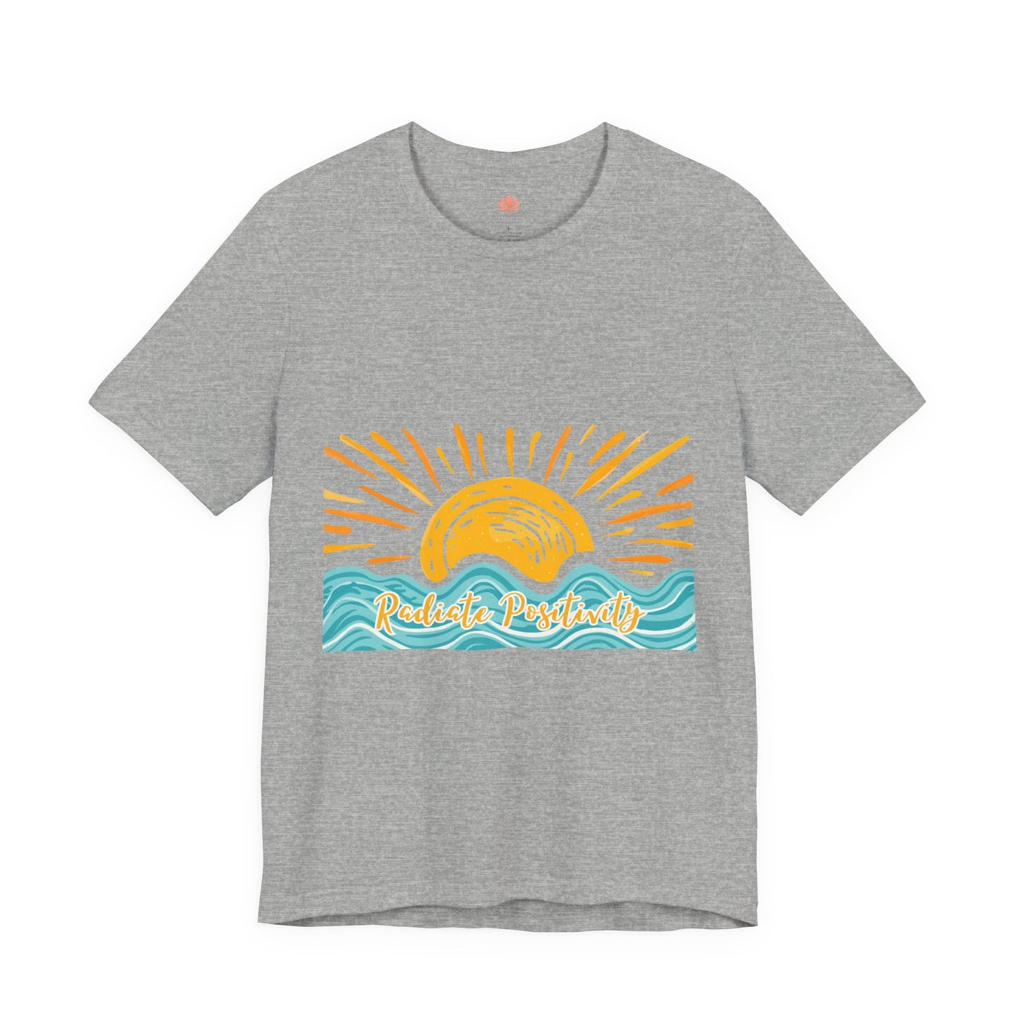 Sunrise Beach Vibes T-Shirt — 'Radiate Positivity' Graphic Tee