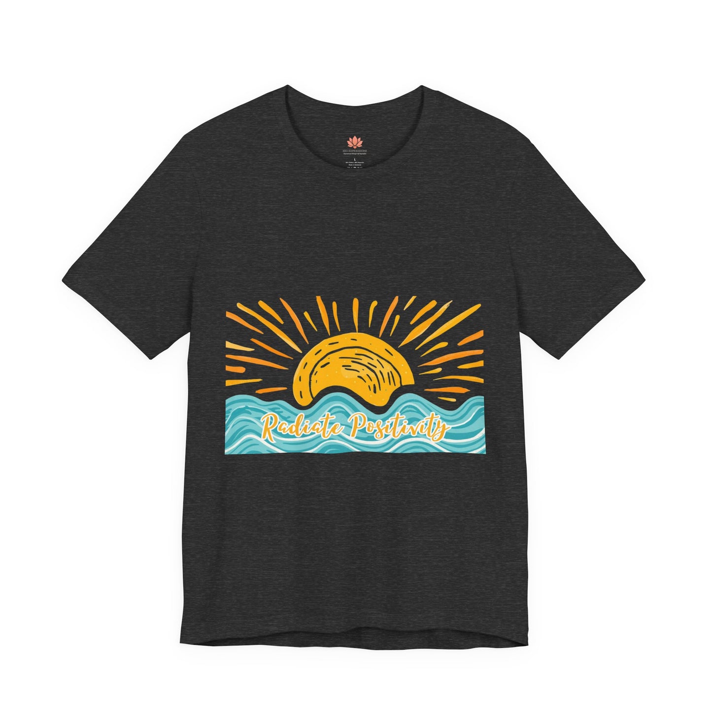 Sunrise Beach Vibes T-Shirt — 'Radiate Positivity' Graphic Tee