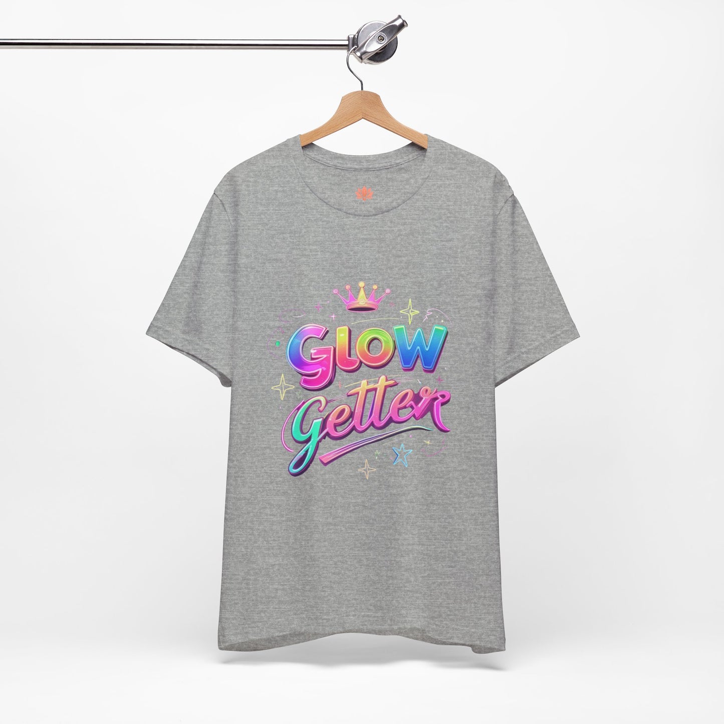 Glow Getter T‑Shirt — Colorful Motivational Tee with Crown