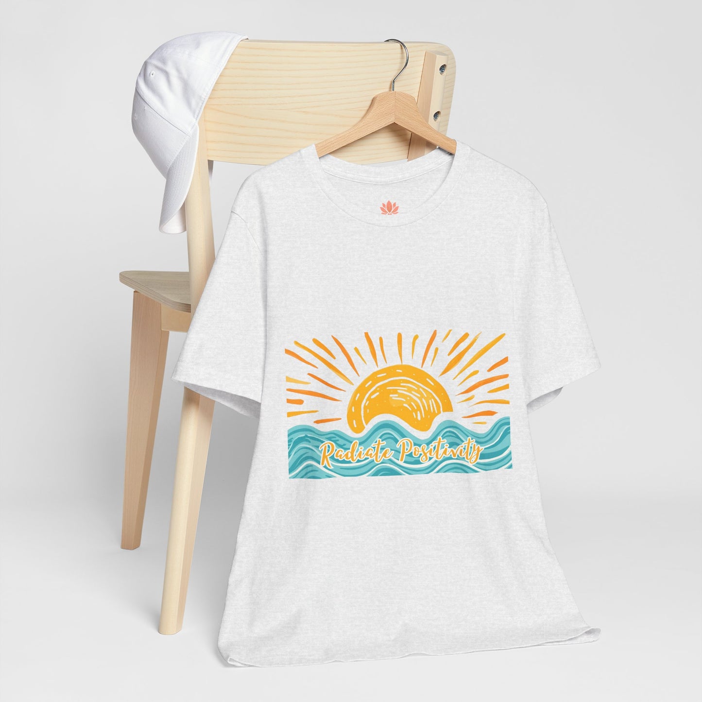 Sunrise Beach Vibes T-Shirt — 'Radiate Positivity' Graphic Tee