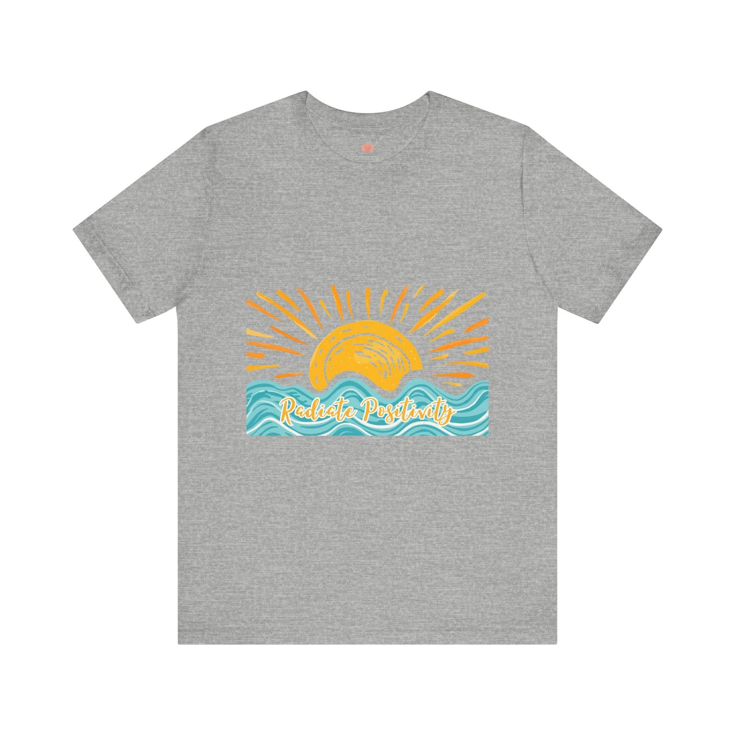 Sunrise Beach Vibes T-Shirt — 'Radiate Positivity' Graphic Tee