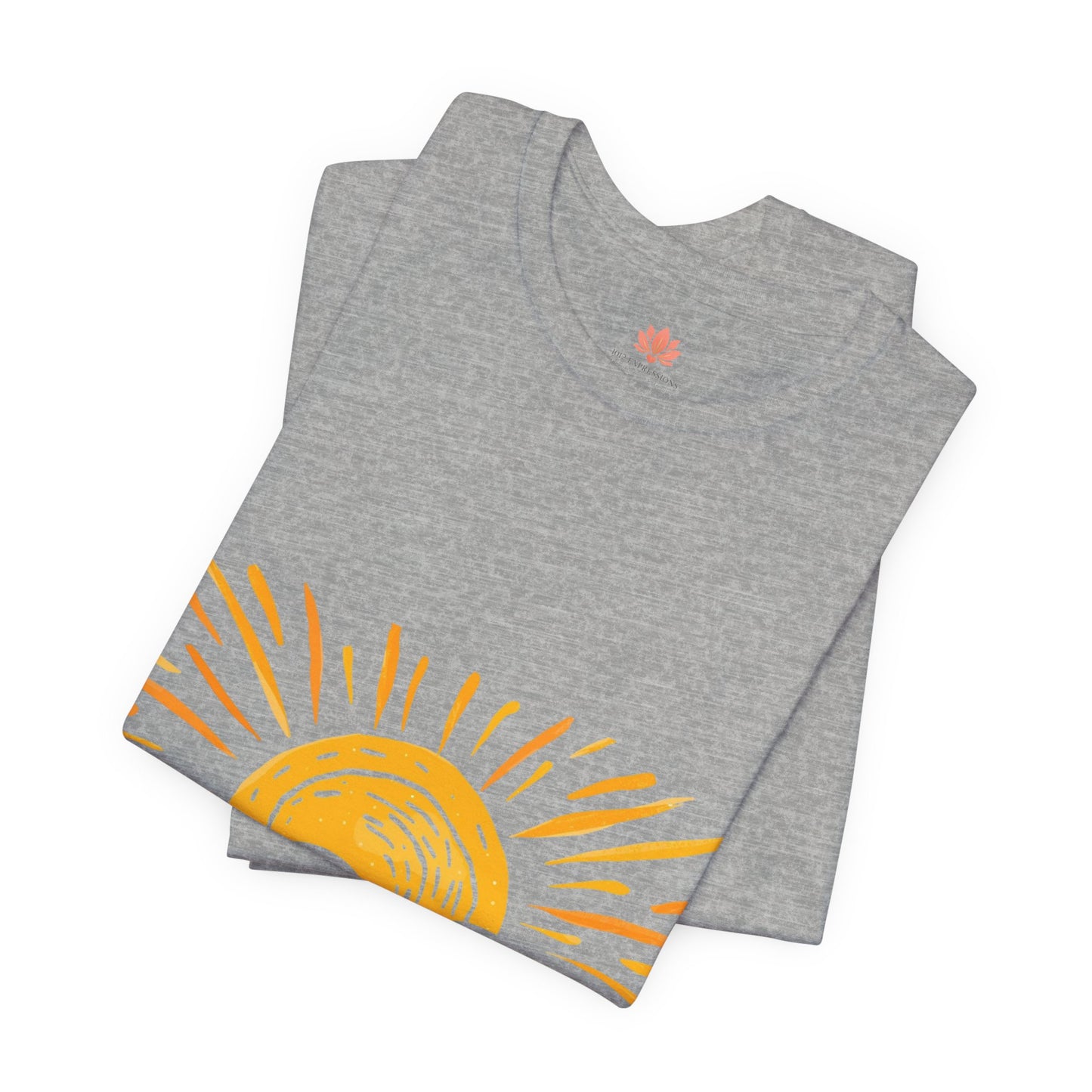 Sunrise Beach Vibes T-Shirt — 'Radiate Positivity' Graphic Tee