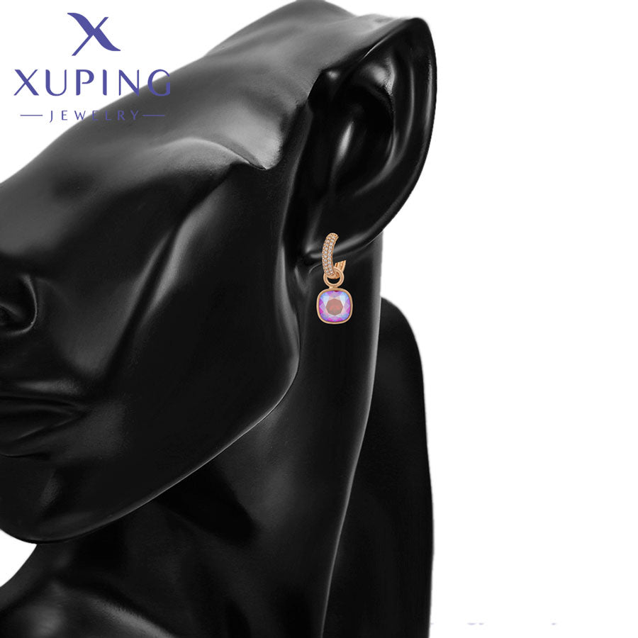 Elegant Charm Earrings and Necklace Crystal Jewelry Set for Women Girl Party Birthday Gift 60206