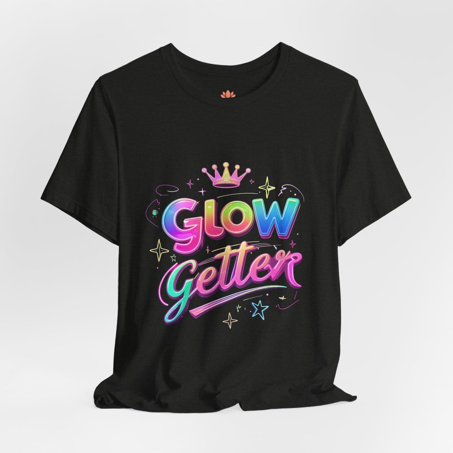 Glow Getter T‑Shirt — Colorful Motivational Tee with Crown
