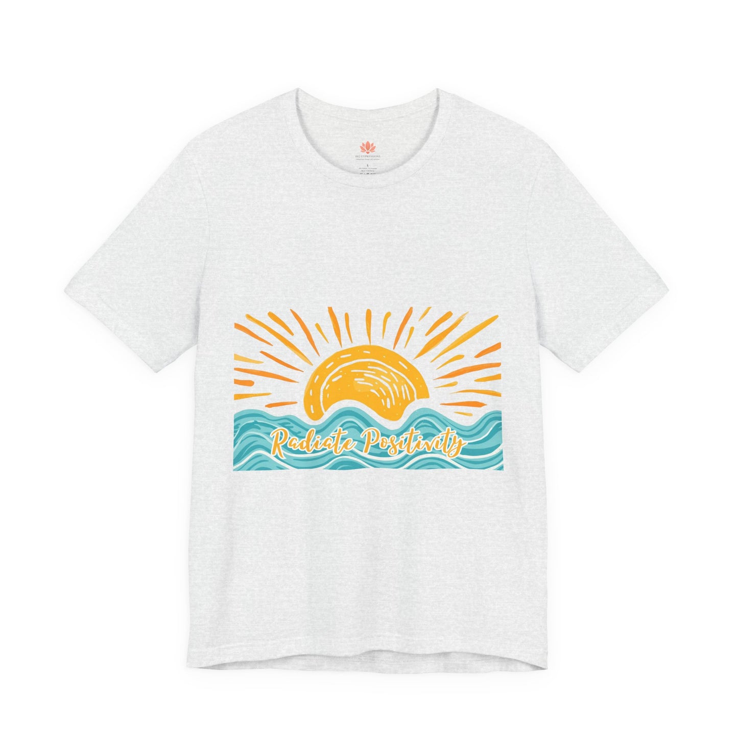Sunrise Beach Vibes T-Shirt — 'Radiate Positivity' Graphic Tee