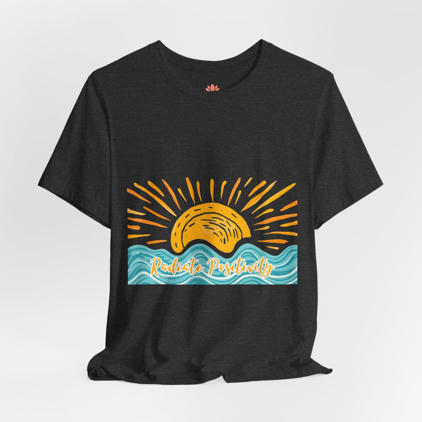 Sunrise Beach Vibes T-Shirt — 'Radiate Positivity' Graphic Tee