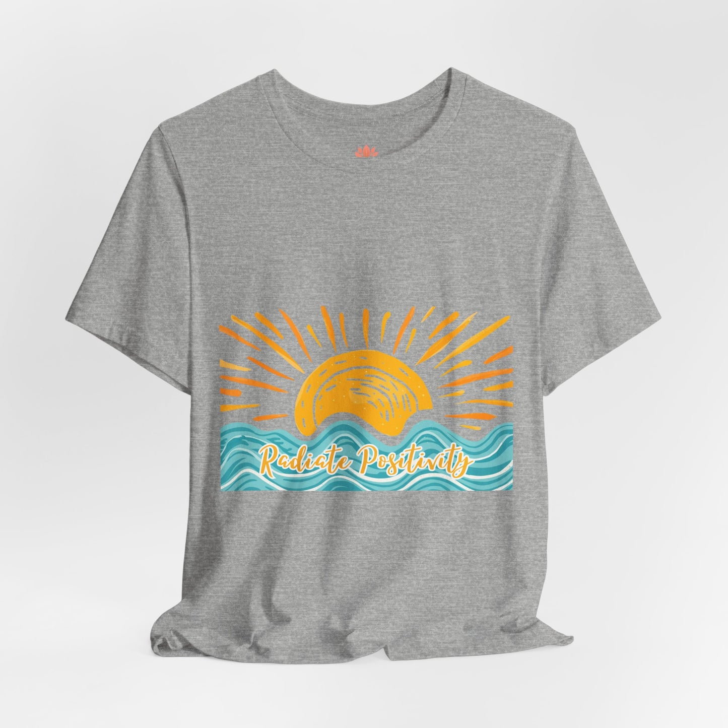 Sunrise Beach Vibes T-Shirt — 'Radiate Positivity' Graphic Tee