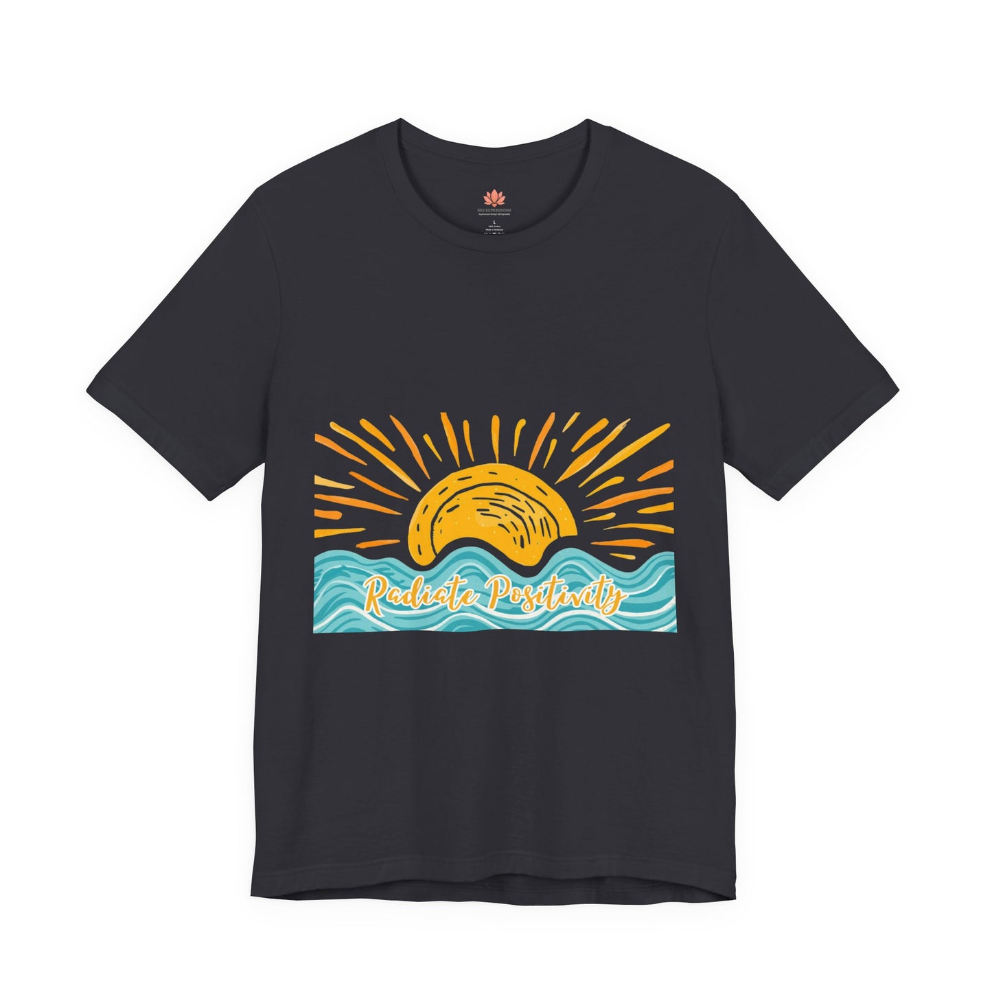 Sunrise Beach Vibes T-Shirt — 'Radiate Positivity' Graphic Tee