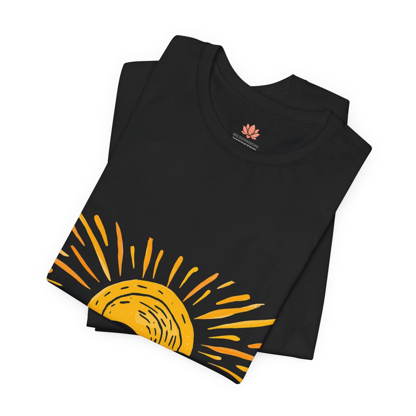 Sunrise Beach Vibes T-Shirt — 'Radiate Positivity' Graphic Tee