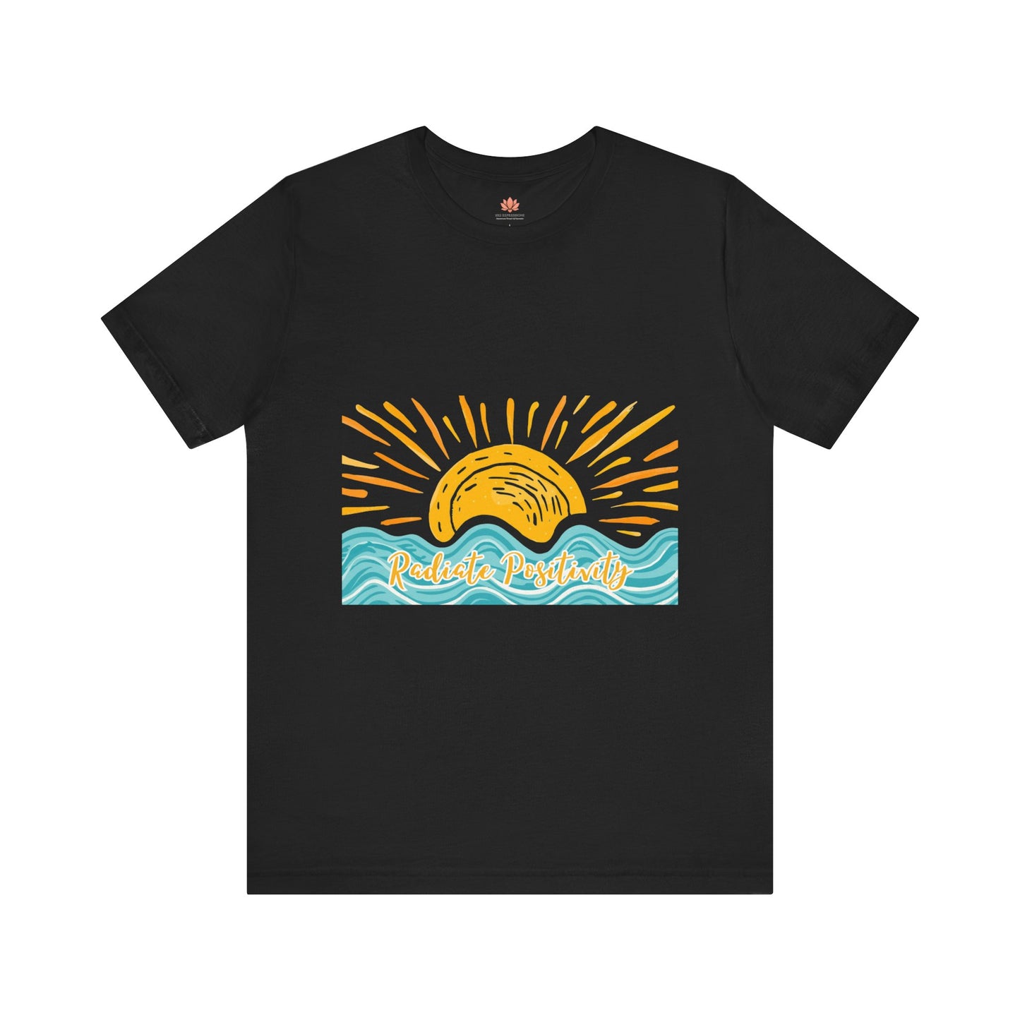 Sunrise Beach Vibes T-Shirt — 'Radiate Positivity' Graphic Tee