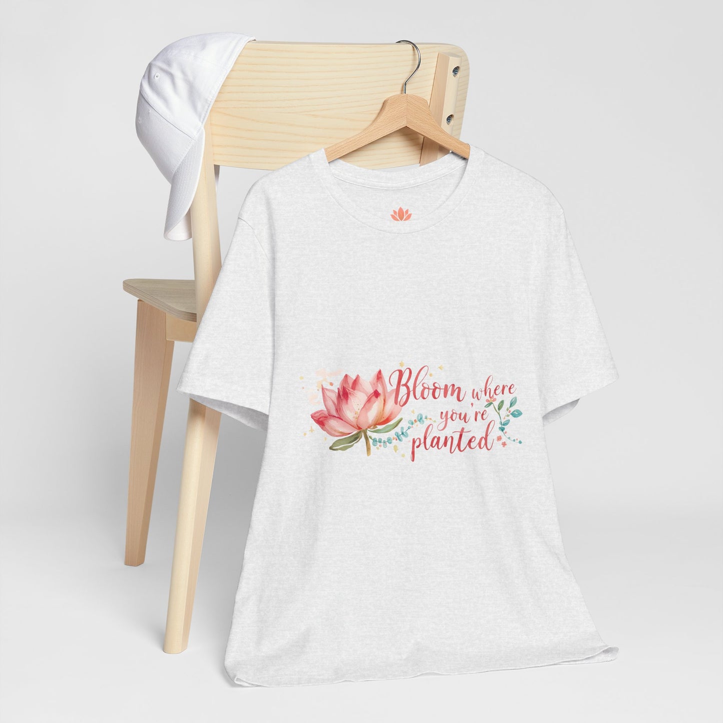 Bloom Where You’re Planted — Inspirational Lotus T-Shirt, Women's Lotus T-Shirt, Women's Floral Tee