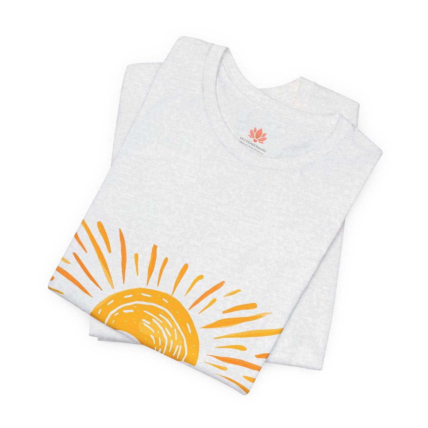 Sunrise Beach Vibes T-Shirt — 'Radiate Positivity' Graphic Tee