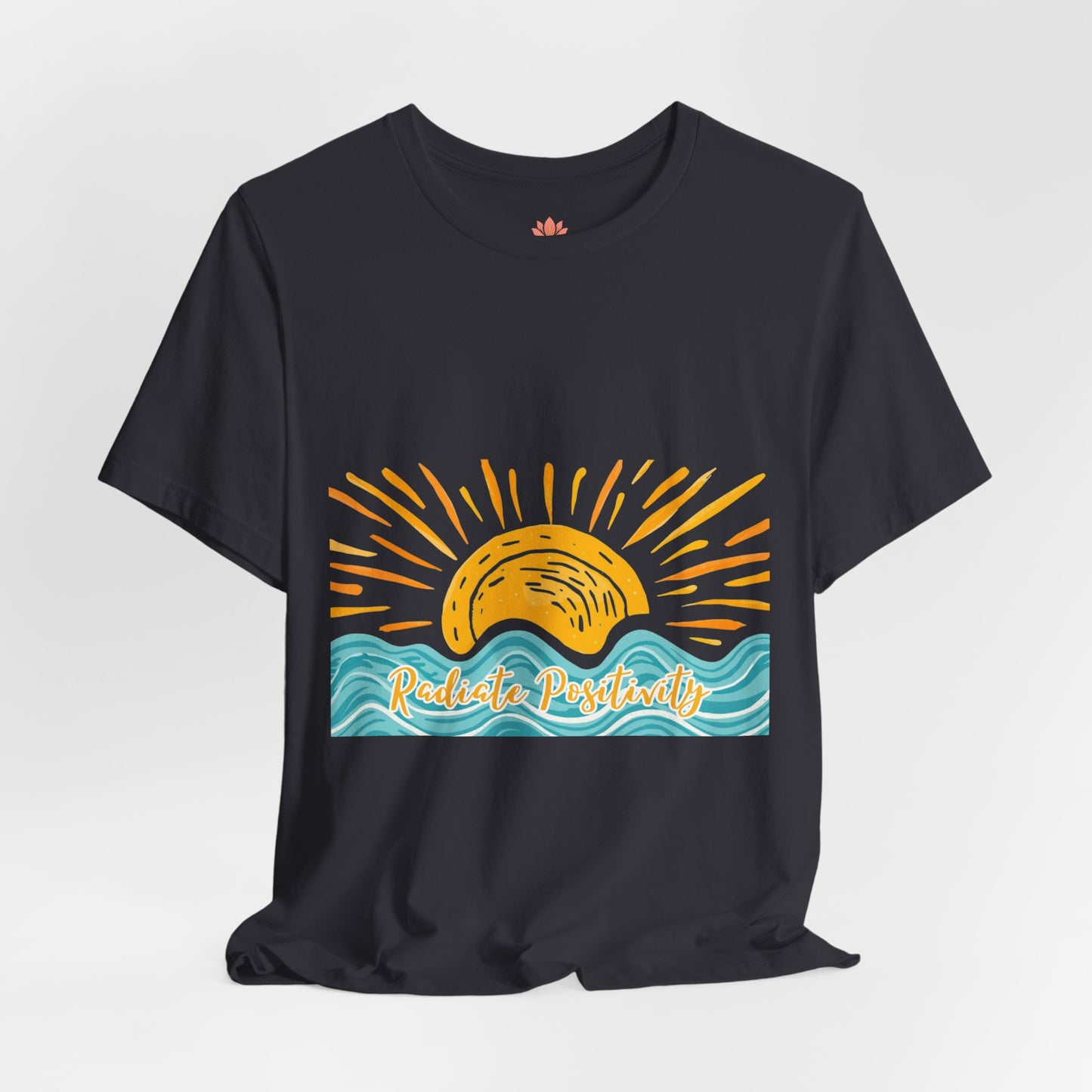 Sunrise Beach Vibes T-Shirt — 'Radiate Positivity' Graphic Tee
