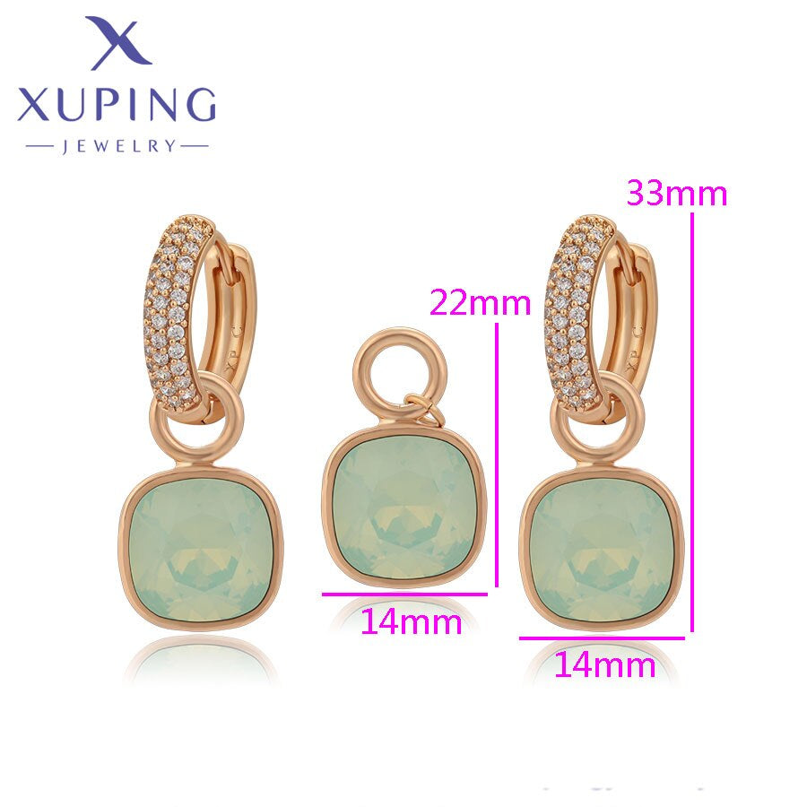 Elegant Charm Earrings and Necklace Crystal Jewelry Set for Women Girl Party Birthday Gift 60206