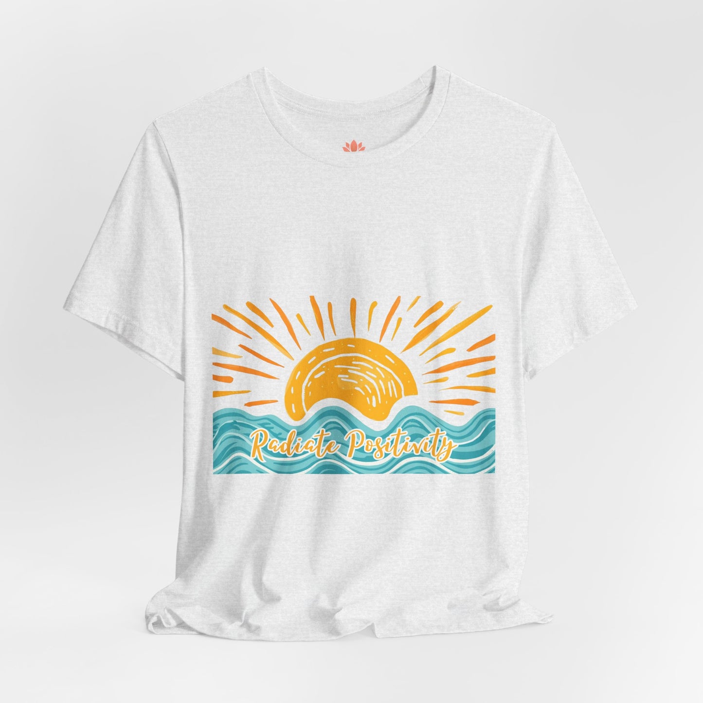 Sunrise Beach Vibes T-Shirt — 'Radiate Positivity' Graphic Tee