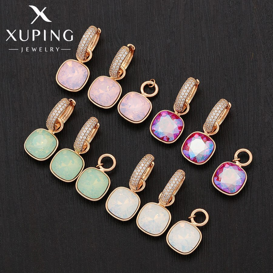 Elegant Charm Earrings and Necklace Crystal Jewelry Set for Women Girl Party Birthday Gift 60206