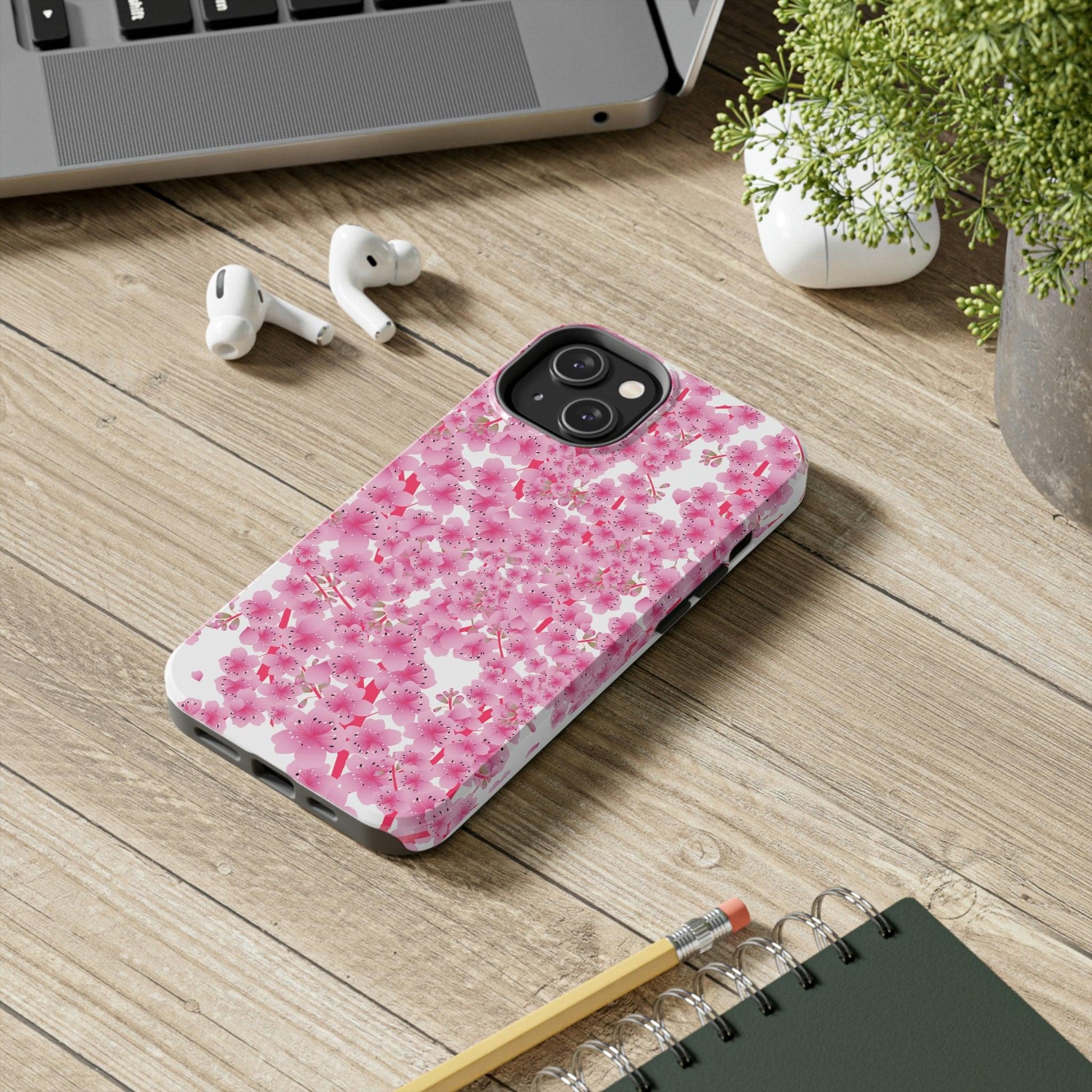 "Pink Cherry Blossoms" Tough Phone Cases, Case-Mate - 1012Expressions