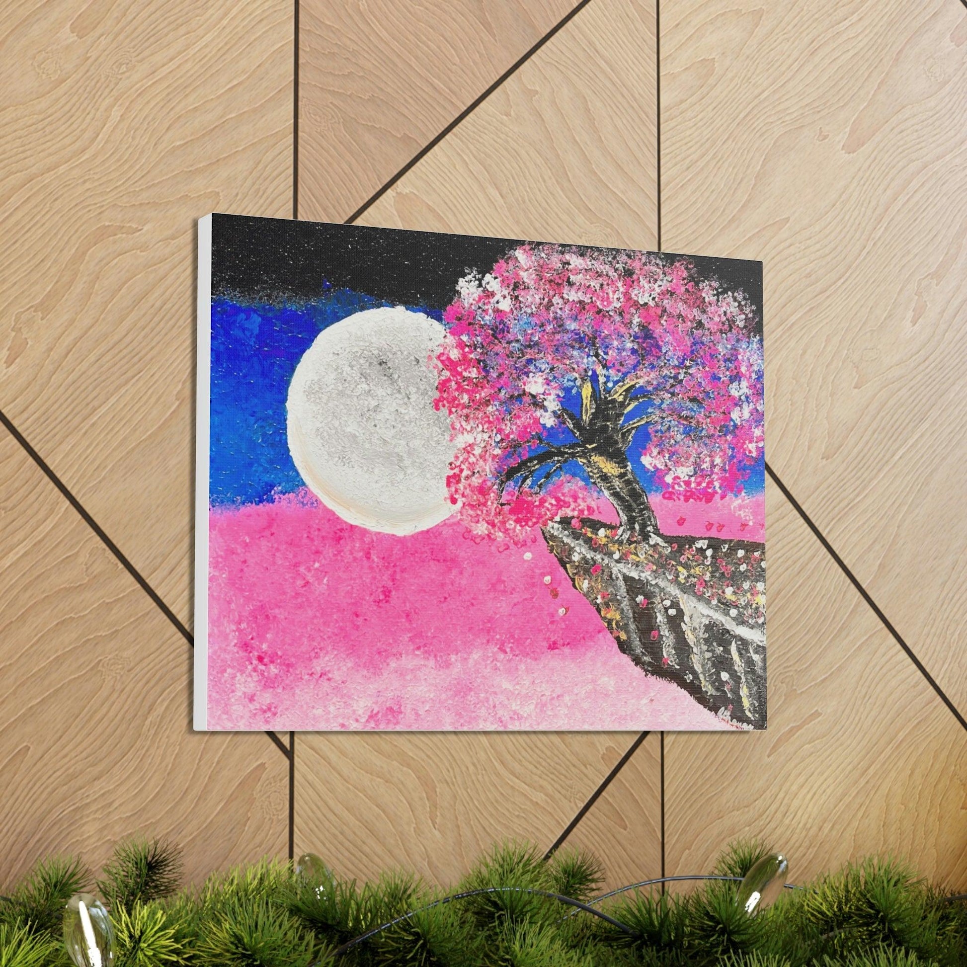 Talking to the Moon - Professional Art Print of Original Acrylic Painting by artist Athanay Edward - 1012Expressions