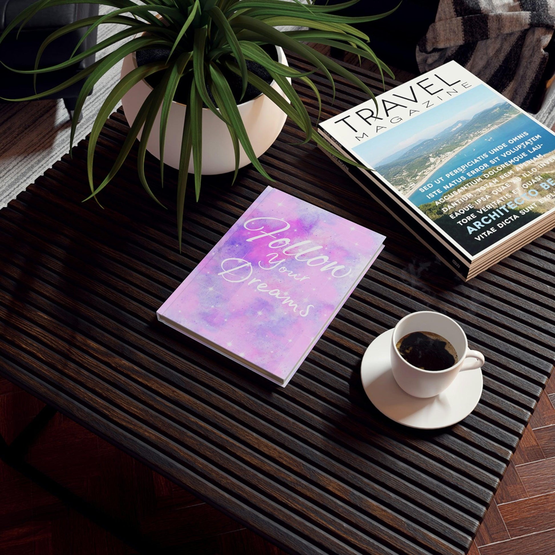 Unleash Your Imagination with Follow Your Dreams Purple Sky Hard Cover Journal