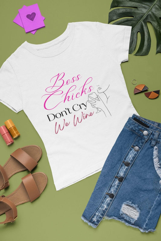 Empowering Boss Lady T-Shirt - Boss Chicks Don't Cry