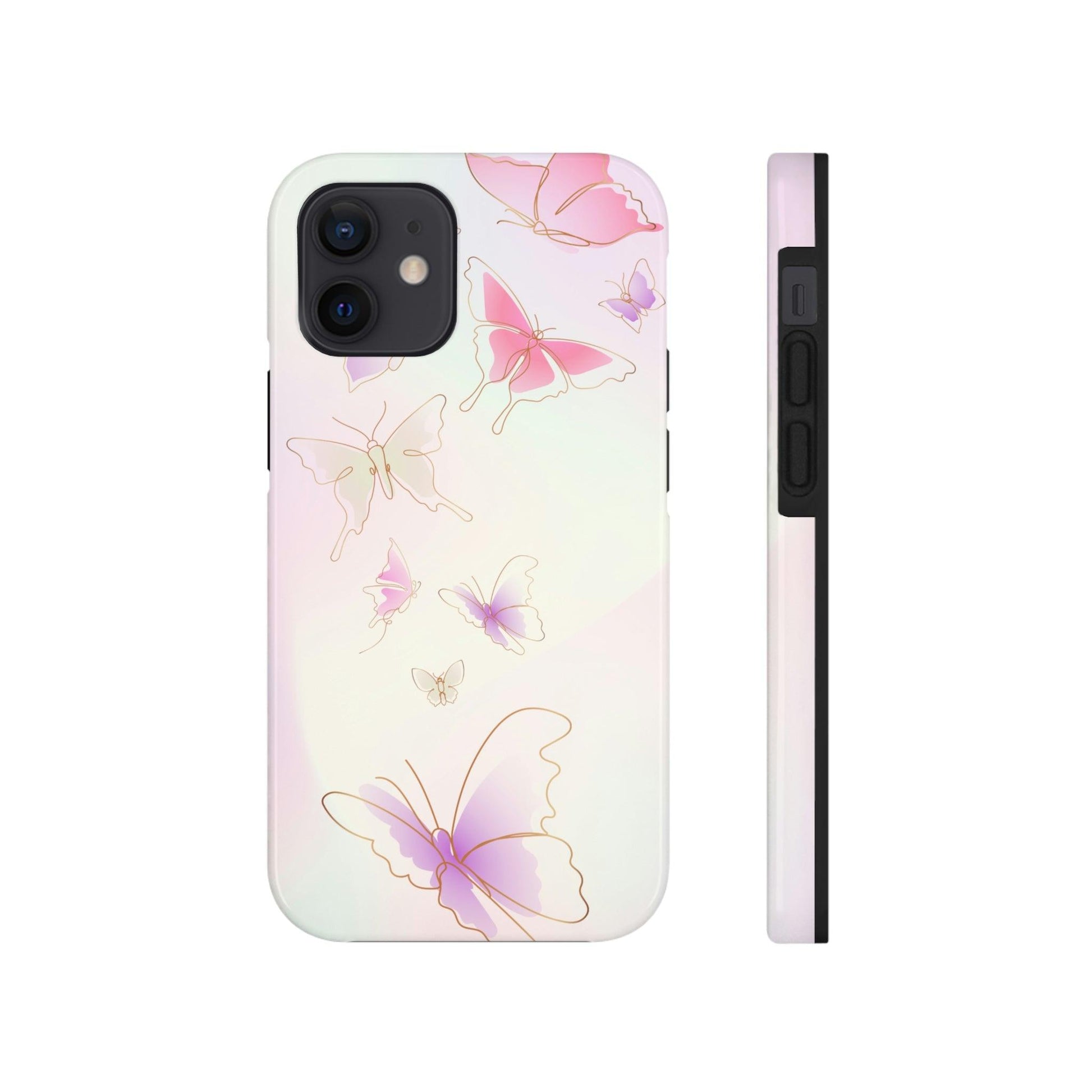 Pink and Purple Butterflies Tough Phone Case for iPhone Models, Case-Mate - 1012Expressions